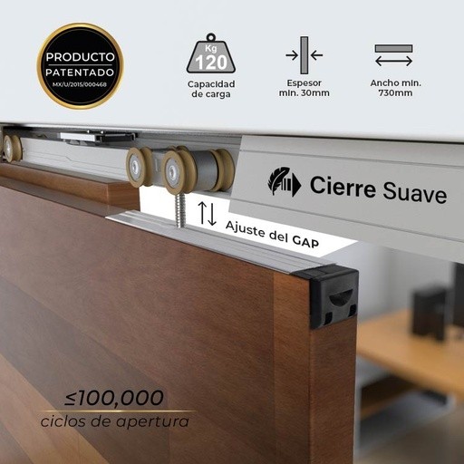 Sistema Deslizable Para Puertas Corredizas 120kg | Jako Herrajes