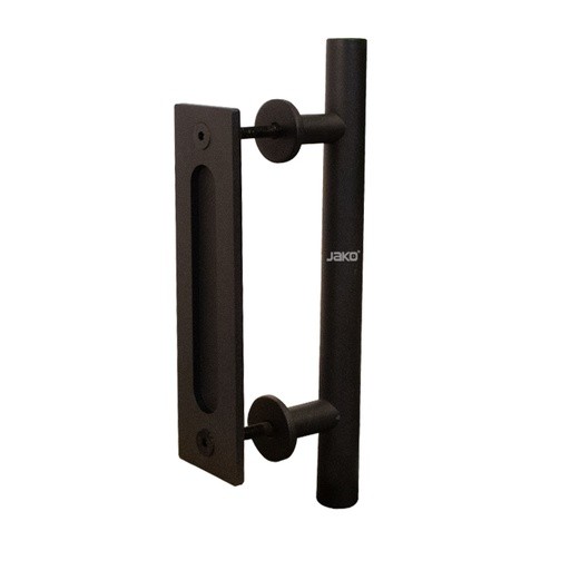 JALADERA CON PLACA PARA PUERTA TIPO GRANERO - HIERRO MOD. JKH06 | www.jako.mx