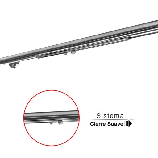 Tubo redondo con cierre suave para puerta corrediza | Jako Herrajes