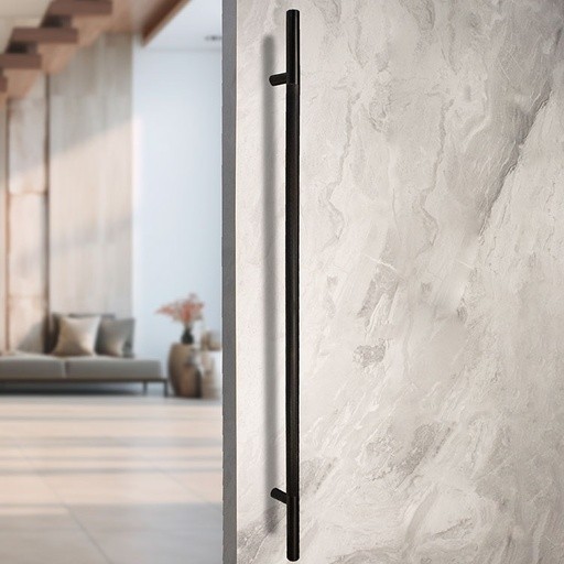 MANILLÓN TIPO H MOLETEADO - NEGRO - LONGITUD 50" - MODULAR - ACERO INOXIDABLE 304 - MOD. L22 (SET) | www.jako.mx