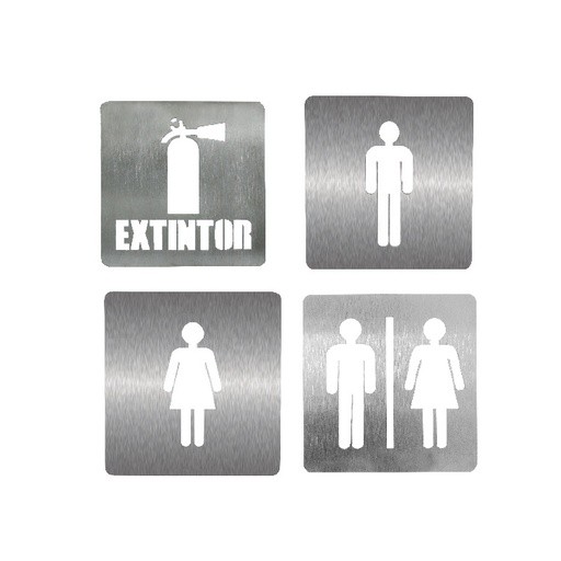 Señalética Cik – Acero Inoxidable MOD. PT-000550 | Jako Herrajes